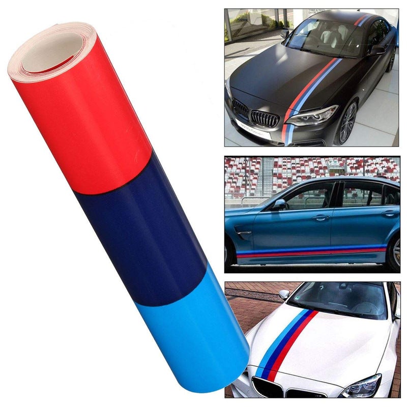 fangfei 6"x100" for BMW M Color Stripes Decal Sticker BMW Hood Front Rear Bumpers Side Fenders (Stripe Decal Sticker for BMW) - Image 2